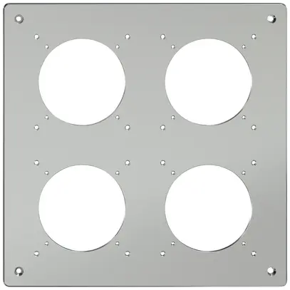 Plaque de montage ELEMENT SNAPFIX® 2×2 horizontal&vertical 225×225mm aluminium 