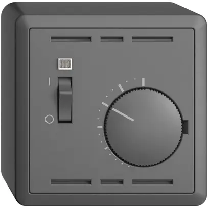 Termostato ambiente AP EDIZIOdue grigio scuro, con interrutore 