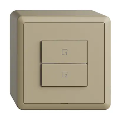 Poussoir scène AP 2 scènes vertical/2T WLAN Edue Wiser sand 