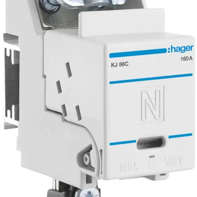 Sezionatore di neutro Hager DIN00 160A 44/51mm SN in basso 