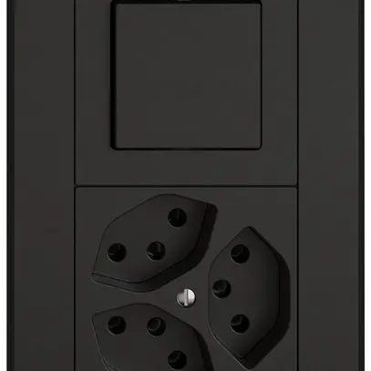 UP-Kombination EDIZIO.liv SNAPFIX® 2×1 156×96mm Schema 3/1L+3×T13 schwarz 