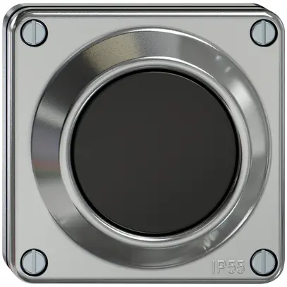 UP-Drucktaster ELEMENT SNAPFIX® 1P 16A 250V 87×87×43mm aluminium 