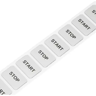 Plaquette indicatrice WAGO 210-852, 27×19mm, vierge argent, 350pcs/bobine 