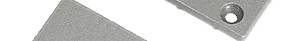 Plaque de fermeture SLV pour GLENOS Profi 2020, 2 pièces gris argenté 