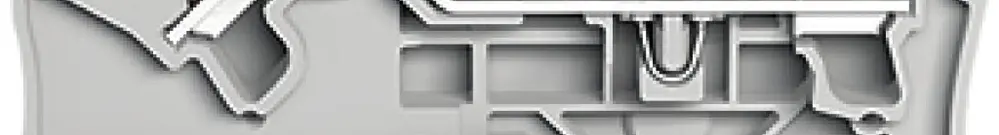 Borne de passage WAGO TopJob-S 2.5mm² 2L gris série 2102 