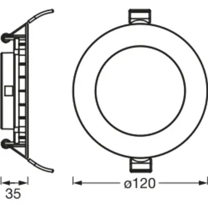 Downlight LED INC LDV DL SET SLIM 8W 550lm 3000K Ø120mm blanc 3 pièces 