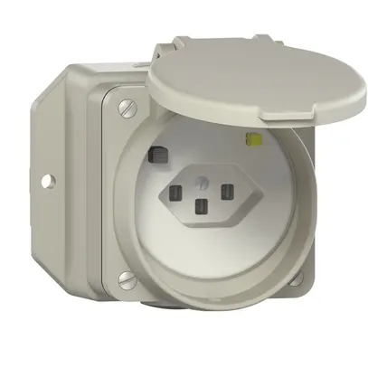 Presa FI AP ABB METALL NAP T23 30mA grigio 