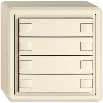 Pulsante universale AP EDIZIO.liv UNI SNAPFIX® s.LED 4× com.2T cr 