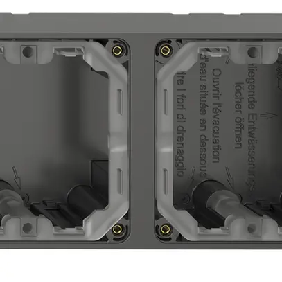 En-tête NAP Feller NEVO, 1×2, pour appareils N.CO, noir 