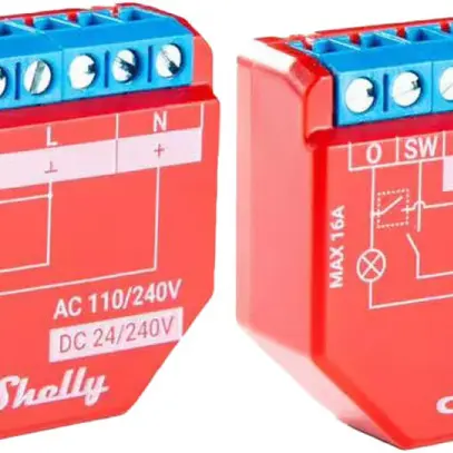 Comm. WiFi Shelly Plus 1PM lot de 2 Act. mesure comm. WLAN, 16 A, BTh 