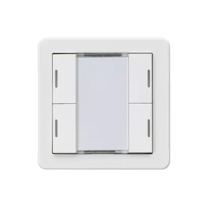 Pulsante Hager basico A KNX quadruplo LED bianco 