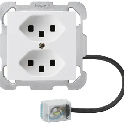 Prise INC kallysto L1 2×T23 blanc 