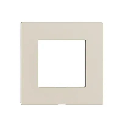 Placca frontale Edue Wiser p.kit d.copertura, s.iscrizione, IP20, 60×60mm, crema 