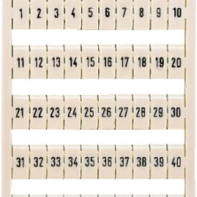 Carta di marcaggio WAGO 2×1…50 bianco 