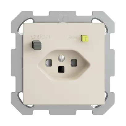 Presa INC EDIZIOdue T23 FI 30mA FM, shutter crema 