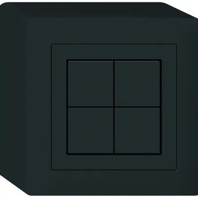 AP-KNX-Taster Hager BA kallysto Q 4-fach 88×88mm schwarz 