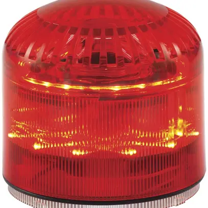 Sirène Hugentobler SIR-E LED M avec lumière, rouge, sans base, IP65, Ø92×87.5mm 