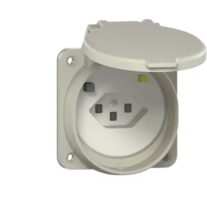 Prise FI ENC ABB METALL NUP T23 30mA gris 