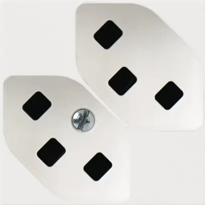 Presa INS ATO 2×T23 bianco 2moduli 