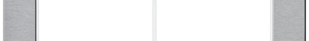 Abdeckrahmen KAL.art 1×2 94×154mm Edelstahl gebürstet 