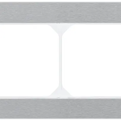 Cadre de recouvrement KAL.art 1×2 94×154mm acier fin brossé 