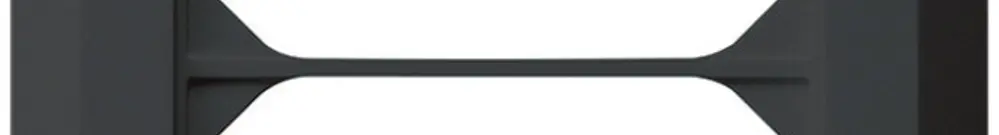 Telaio di copertura INC kallysto.line 2×1 nero 92×152mm 