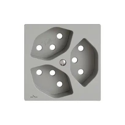 Kit di montaggio EDIZIO.liv SNAPFIX® per presa 3×T13 separata grc 