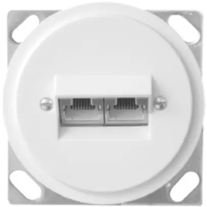 Scatola di raccordo INS JK 58 2RJ45 separato, bianco 