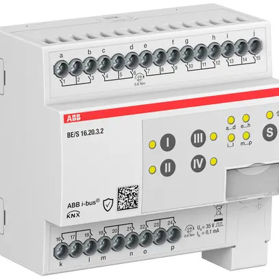 Entrée binaire KNX AMD ABB BE/S16.20.3.2 16-canaux vérification du contact 
