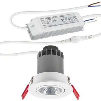 Downlight LED INC ESYLUX ALICIA 9W 3000K 610lm Ø75/68mm IP20, blanc 