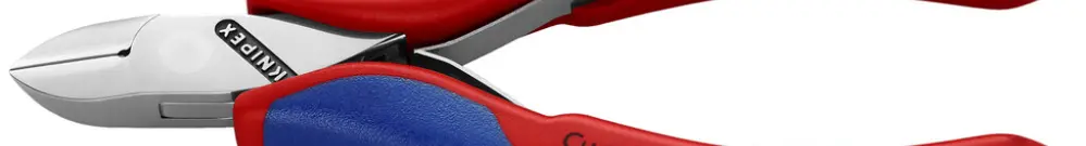 Pince coupante pour électronicien KNIPEX tête arrondie et biseaux 115mm 