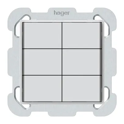 Pulsante KNX INC KAL 6×tasti 6×punti azionamento LED bianco 