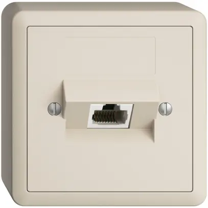 AP-Dose 1×RJ45/u 8P ITplus EDIZIOdue crema 