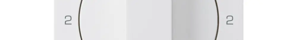 Kit frontale per interruttore rotativo S3 60×60mm kallysto 2-1-2-1 bianco 