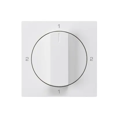 Kit frontale per interruttore rotativo S3 60×60mm kallysto 2-1-2-1 bianco 