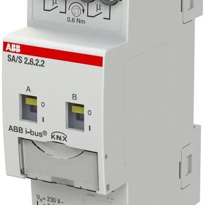 Attuatore-commutatore KNX AMD ABB SA/S2.6.2.2, 2-volte, 6A 
