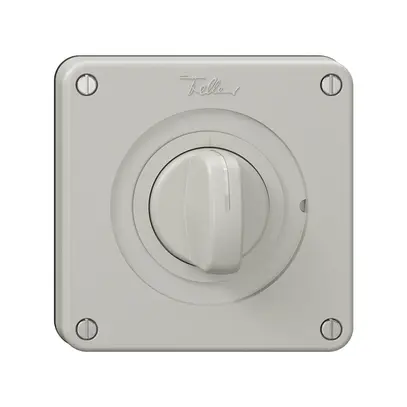 Couvercle NEVO, p.interrupteur rotatif a.manette, a.joint noir, gris clair 