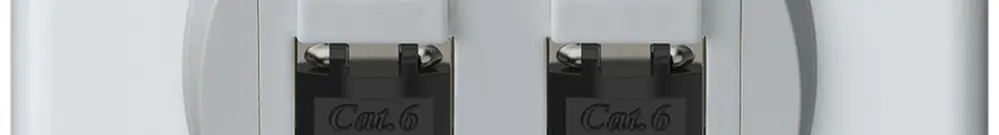 Boîte de raccordement ENC origin 2×RJ45 8(8) cat.6 oblique blindé 92×92mm blanc 