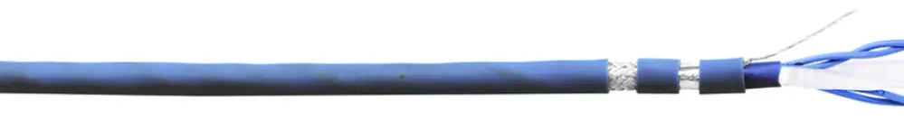 Cavo di comando Securaflex (St) C 4×2×0.75mm² num. 300V, Ø15mm, Dca, blu 