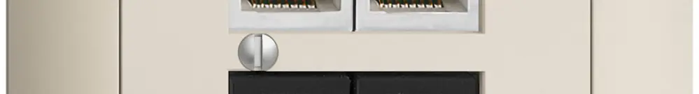 Scatola INC 4×RJ45 2×u/2×s EDIZIOdue crema, R&M swissline NT 2ab 