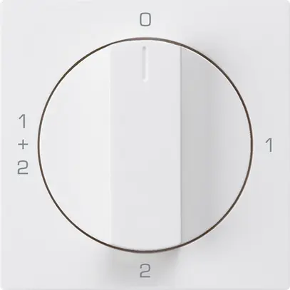 Inserto per interruttore rotativo kallysto 1/1L bianco con manopola 
