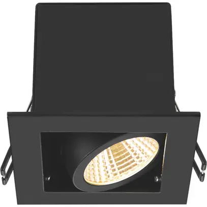 Downlight LED SLV KADUX Single 7.5W 770lm 3000K 38° VAR 90×90mm noir 