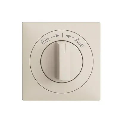 Kit frontal EDIZIOdue Ein->I<-Aus crema 60×60mm pour contact pivotant 