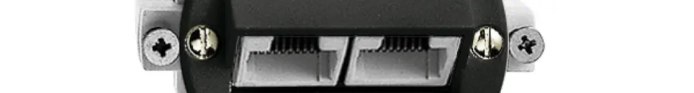 Presa INC 2×RJ45/u 8P sep. nero ITplus P 43mm 