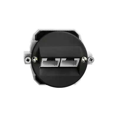 Presa INC 2×RJ45/u 8P sep. nero ITplus P 43mm 