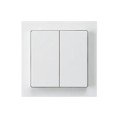 Kit frontal kallysto 60×60 blanc pour interrupteur avec bouton double 