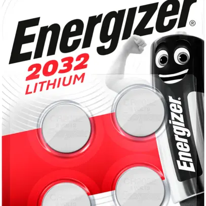 Pila bottone litio Energizer CR2032 3V blister a 4 pezzi 