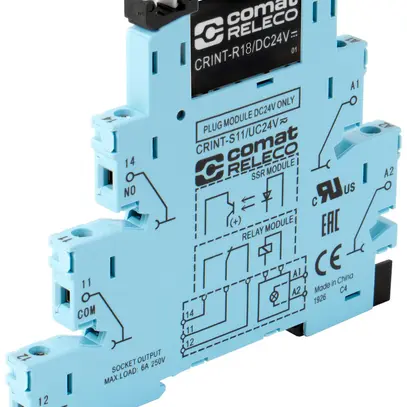 Relais d'interface ComatReleco CRINT-C118, 24VDC, 1C TRIAC 2A/48…280VAC 