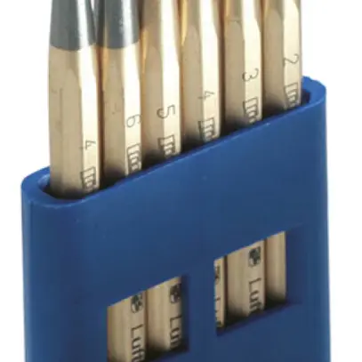 Durchtreiber-Set CIMCO Ø1/2/3/4/5×120mm mit Körner 120×10mm 
