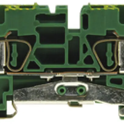 Morsetto di terra componibile Woertz 0.5…2.5mm² molla 4×1 DIN 35mm verde/giallo 